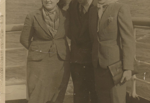 Margaret Popovitz on SS Manhattan 1940 With Unknown Persons