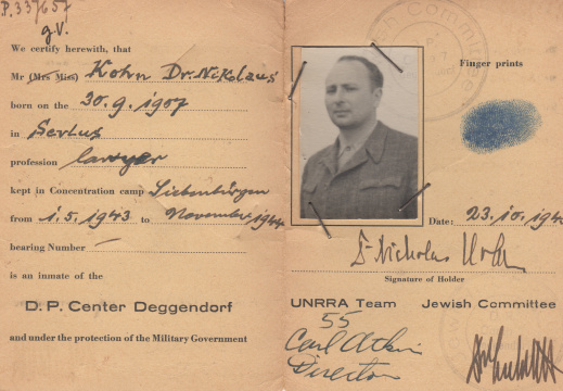 Nicholas Kohn Deggendorf 1945
