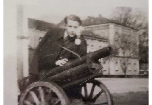 Menhard Klein Posing With Cannon
