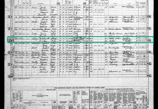 Menhard Klein And Erika Klein 1950 Census Annotated