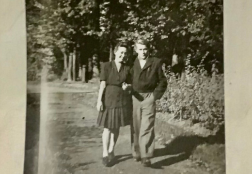 Erika Weiser and Menhard Klein In Park About 1945